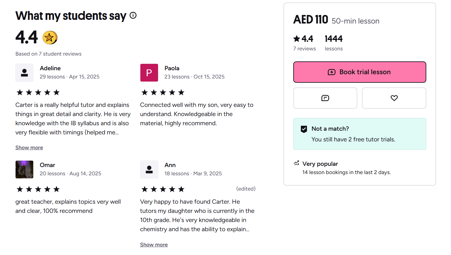 Carter teaching chemistry online